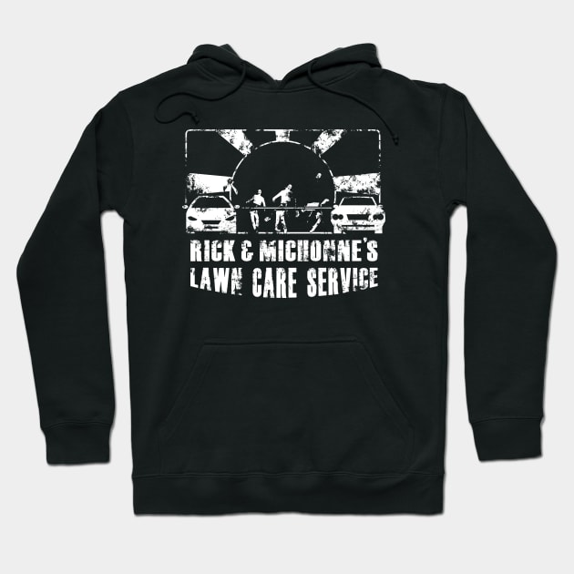 Retro Rick & Michonne's Lawn Care Hoodie by Awesome AG Designs
